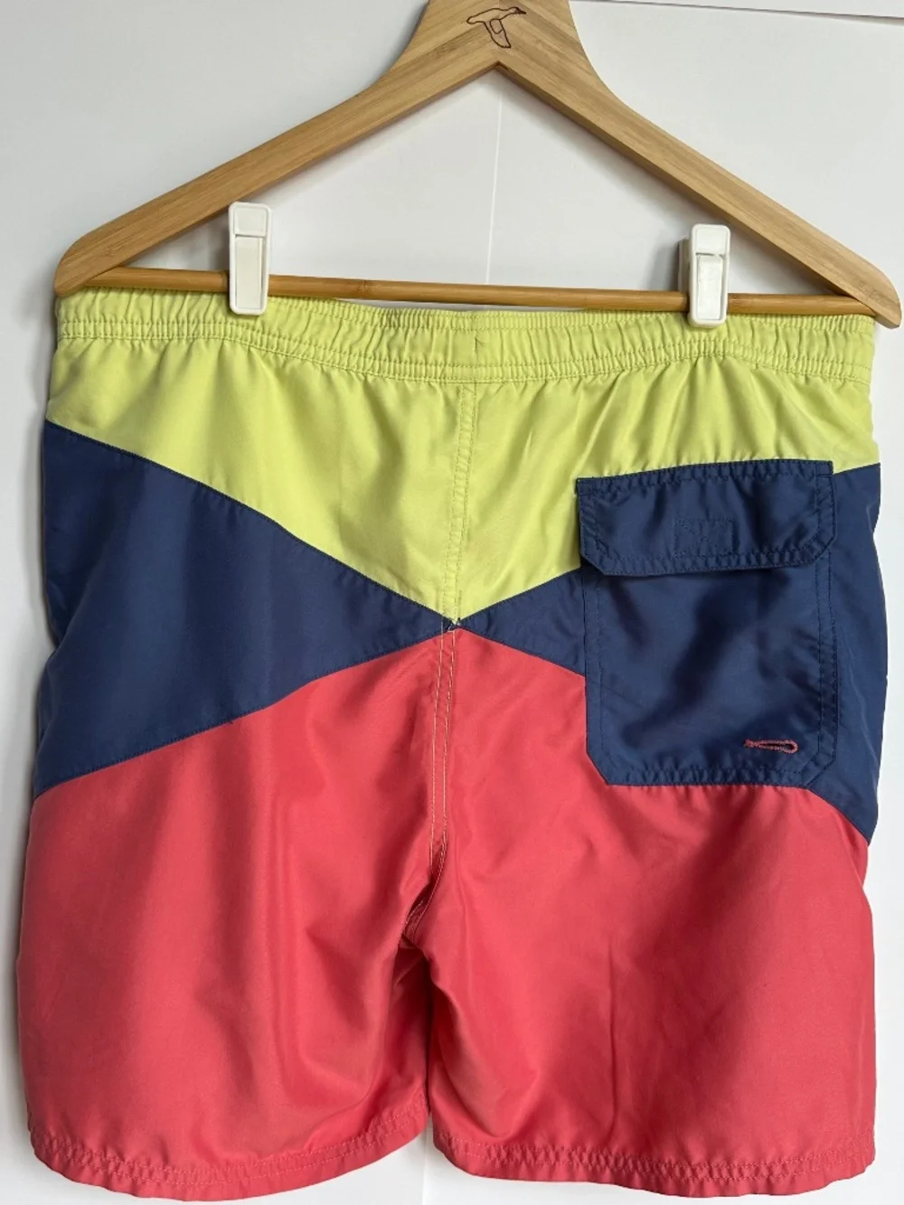 Vineyard Vines Colorblock Swim Trunks - Yellow, Navy, Coral